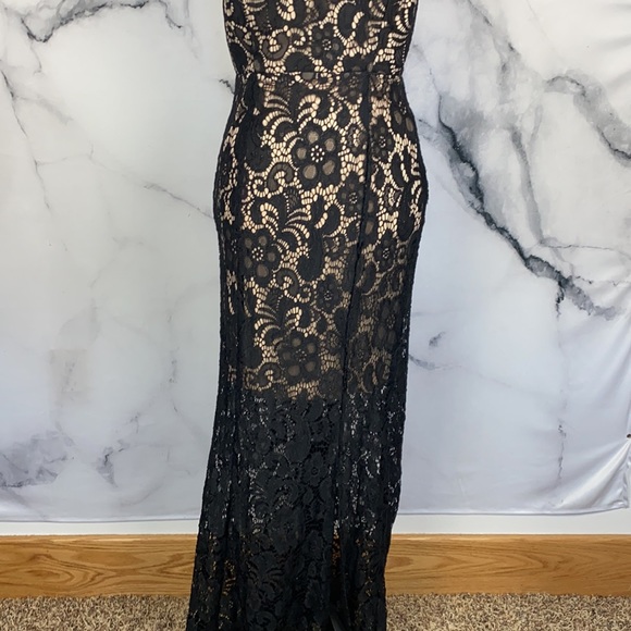 ๐ Sweet Storm black lace overlay evening dress Large - Picture 2 of 10